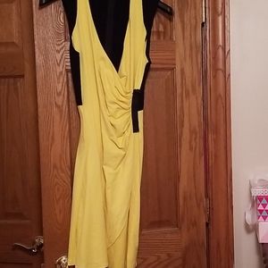 Kenneth Cole black and yellow dress